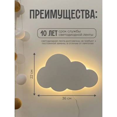 Облако Ночник детский ОБЛАКО 20/31 Cloud Light	"AND   HA-44"   (25)