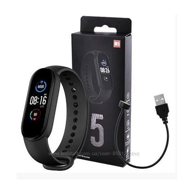 M5 Mi Band Фитнес браслет Smart Band  ЧЕРНАЯ КОРОБКА (200) (300)