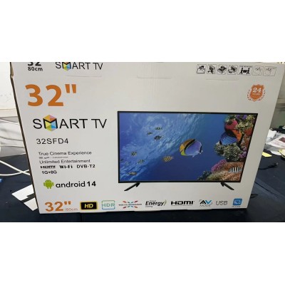 Телевизор TV 32 HD DVB-T2,  Smart, Android 14.0 (AOSP), 1G+8G, Dolby;E-SHARE;