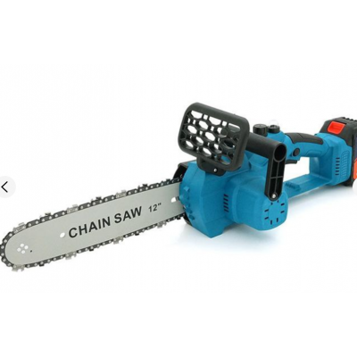 Акумуляторная Мини Электрическая  ПИЛА  12 Дюймов 12 inch chainsaw chain   СИНЯЯ    AND-1622   (6)