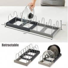 Расширяемый держатель для Крышек    хранения из нержавеющей стали  DISH RACK  (52)