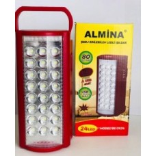 Фонарь переносной светодиодный с повербанком Almina DL-2606 24 LED, ЗУ 220V, встроенный аккумуля (24