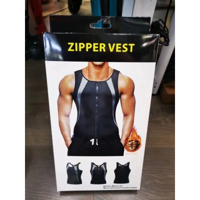 Мужской жилет для бега, для похудения, на молнии, неопрен zipper vest (10)